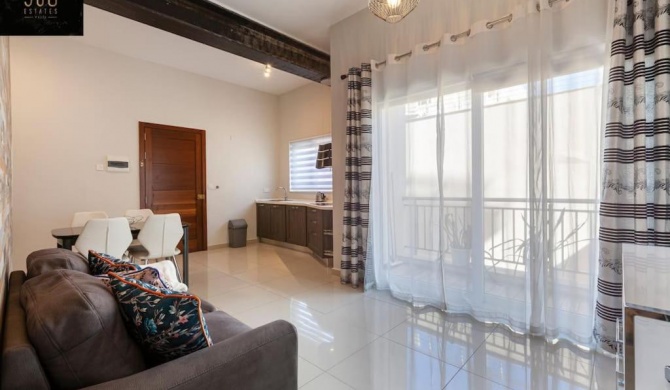 Designer apartment with comfy SOFA, LARGE TV, WIFI & 2 King Sized beds!